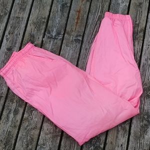 Vintage hot pink wind pants